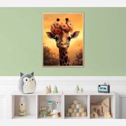 Giraffens Blomstermagi - Giraf Plakat 9