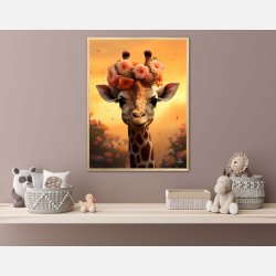 Giraffens Blomstermagi - Giraf Plakat 9