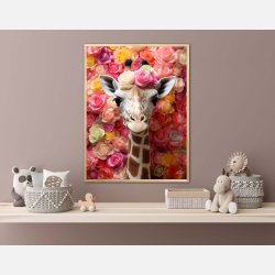 Blomsterfestival med Giraf - Giraf Plakat 21