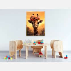 Giraffens Blomstermagi - Giraf Plakat 9
