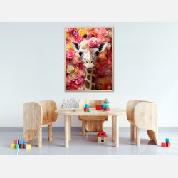 Blomsterfestival med Giraf - Giraf Plakat 21