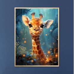 Giraffens Skovtur i Mnelys - Giraf Plakat 5