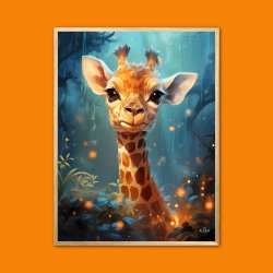 Giraffens Skovtur i Mnelys - Giraf Plakat 5