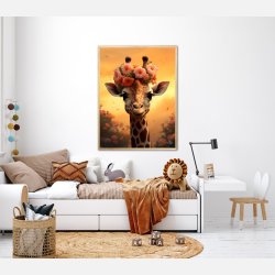 Giraffens Blomstermagi - Giraf Plakat 9