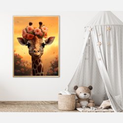 Giraffens Blomstermagi - Giraf Plakat 9