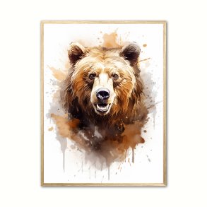 Bjrn Plakat 2 - Vandfarve Effekt