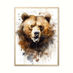 Bjrn Plakat 3 - Vandfarve Effekt