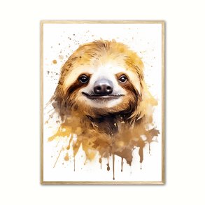 Dovendyr Plakat 1 - Vandfarve Effekt