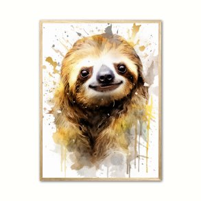 Dovendyr Plakat 3 - Vandfarve Effekt