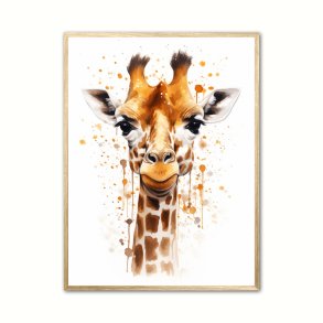 Giraf Plakat 14 - Vandfarve Effekt