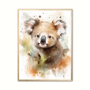 Koala Plakat 1 - Vandfarve Effekt