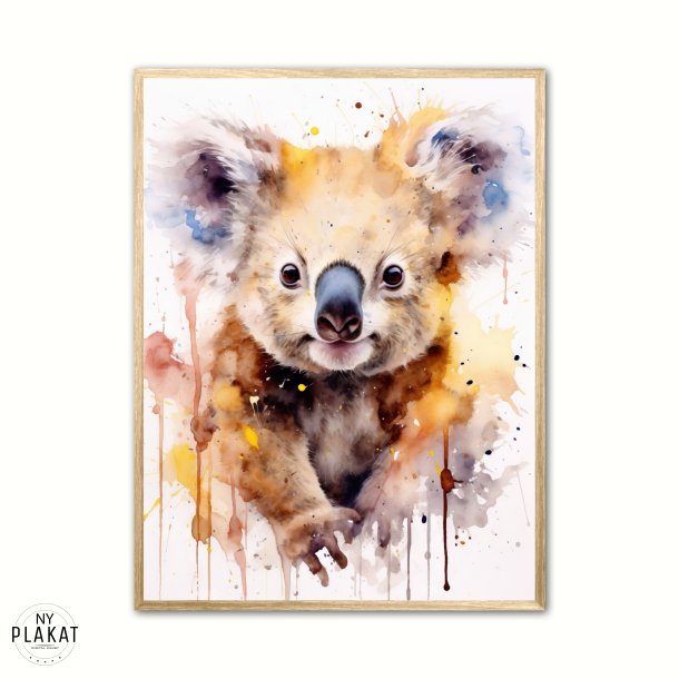 Koala Plakat 2 - Vandfarve Effekt