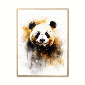 Panda Plakat 6 - Vandfarve Effekt
