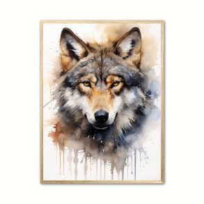 Ulve Plakat 9 - Vandfarve Effekt