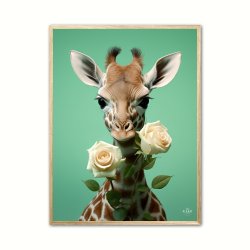 Giraffens Blomsterdans - Giraf Plakat 18