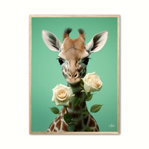 Giraffens Blomsterdans - Giraf Plakat 18