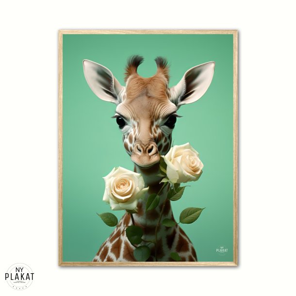 Giraffens Blomsterdans - Giraf Plakat 18