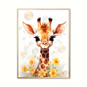 Giraffens Bobleleg - Giraf Plakat 14