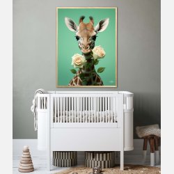 Giraffens Blomsterdans - Giraf Plakat 18