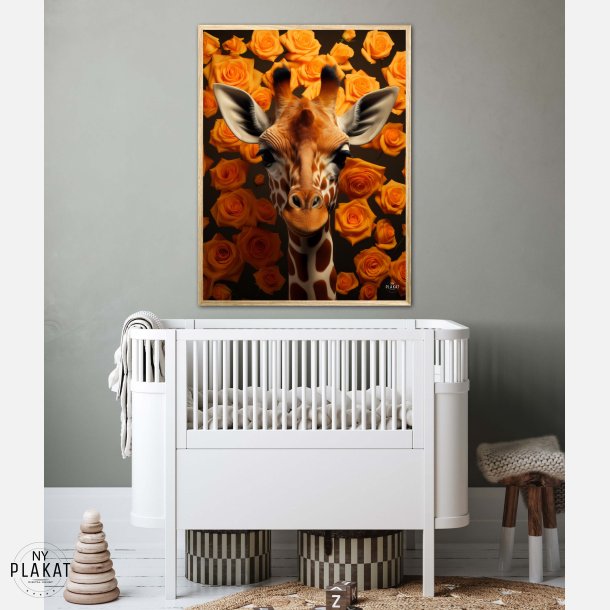 Orange Rosernes Giraf - Giraf Plakat 19