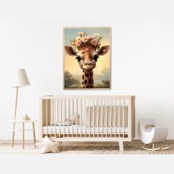 Giraffens Blomsterdrm - Giraf Plakat 10