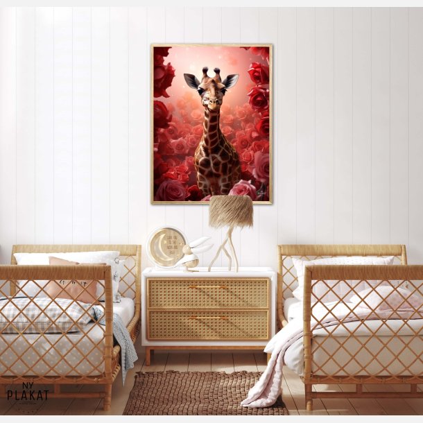 Giraffens Rde Rosesymfoni - Giraf Plakat 16