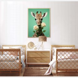 Giraffens Blomsterdans - Giraf Plakat 18