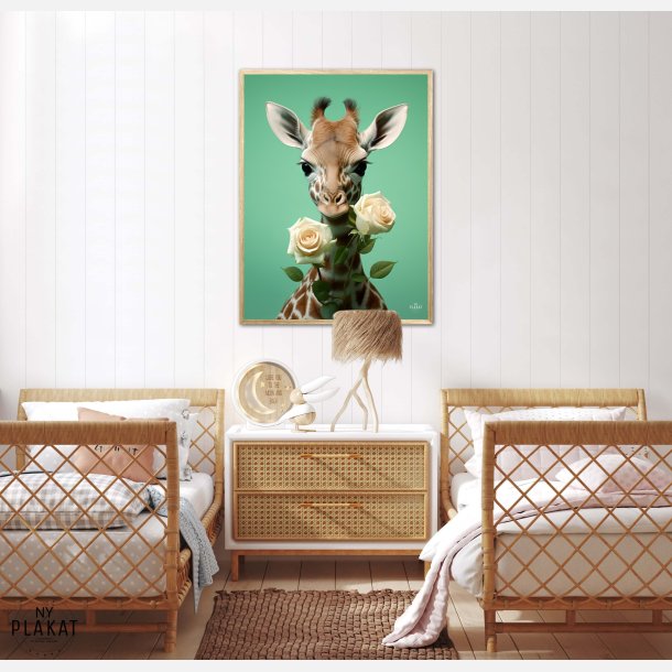Giraffens Blomsterdans - Giraf Plakat 18