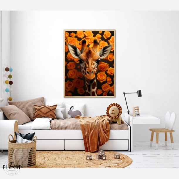 Orange Rosernes Giraf - Giraf Plakat 19