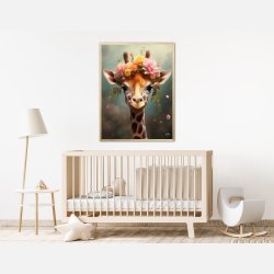 Giraffens Eventyr i Blomsterland - Giraf Plakat 8