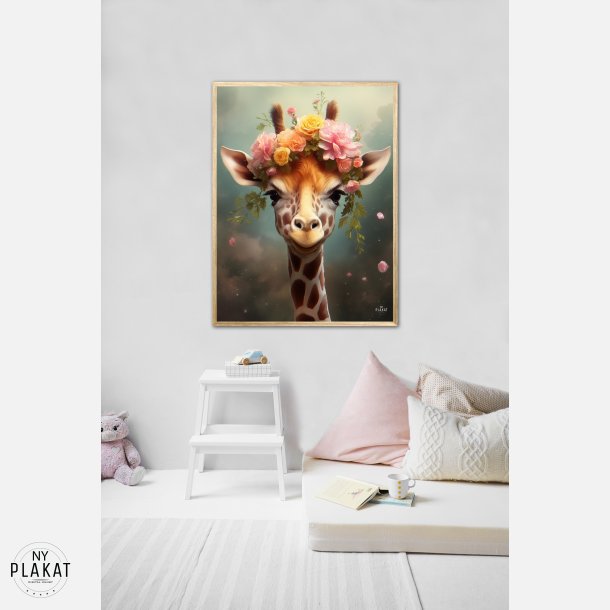Giraffens Eventyr i Blomsterland - Giraf Plakat 8