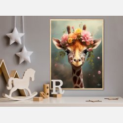 Giraffens Eventyr i Blomsterland - Giraf Plakat 8