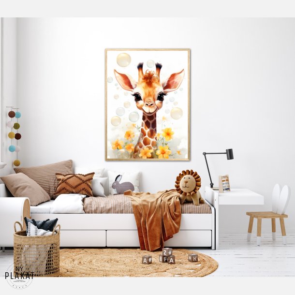 Giraffens Bobleleg - Giraf Plakat 14