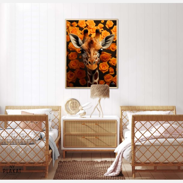 Orange Rosernes Giraf - Giraf Plakat 19