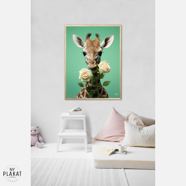 Giraffens Blomsterdans - Giraf Plakat 18