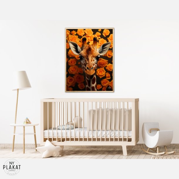 Orange Rosernes Giraf - Giraf Plakat 19