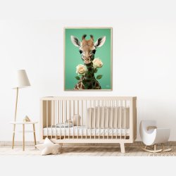 Giraffens Blomsterdans - Giraf Plakat 18