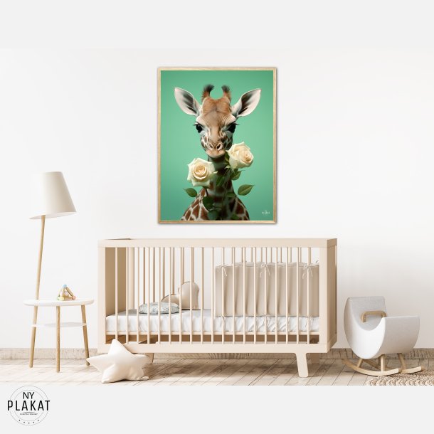 Giraffens Blomsterdans - Giraf Plakat 18