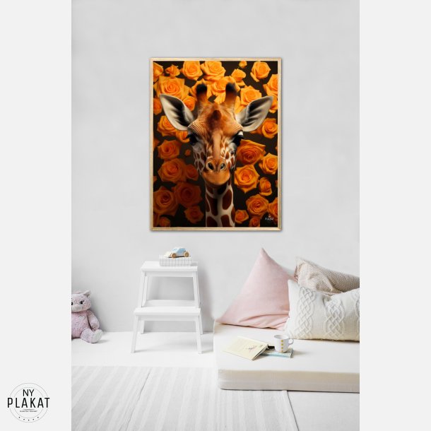 Orange Rosernes Giraf - Giraf Plakat 19