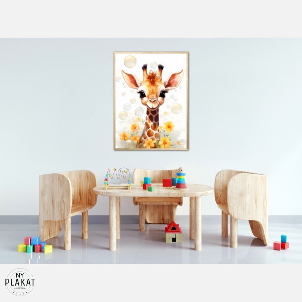 Giraffens Bobleleg - Giraf Plakat 14