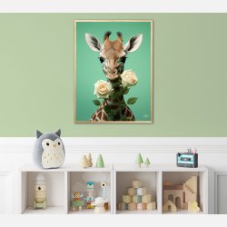 Giraffens Blomsterdans - Giraf Plakat 18