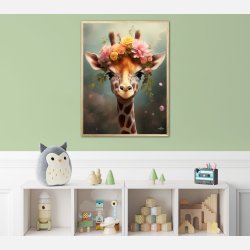 Giraffens Eventyr i Blomsterland - Giraf Plakat 8