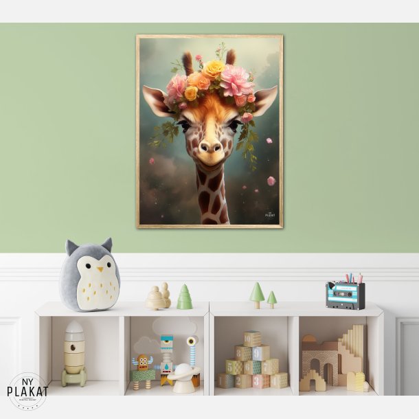 Giraffens Eventyr i Blomsterland - Giraf Plakat 8