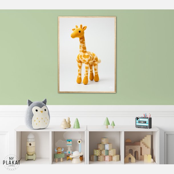 Gul Garn Giraf - Giraf Plakat 11