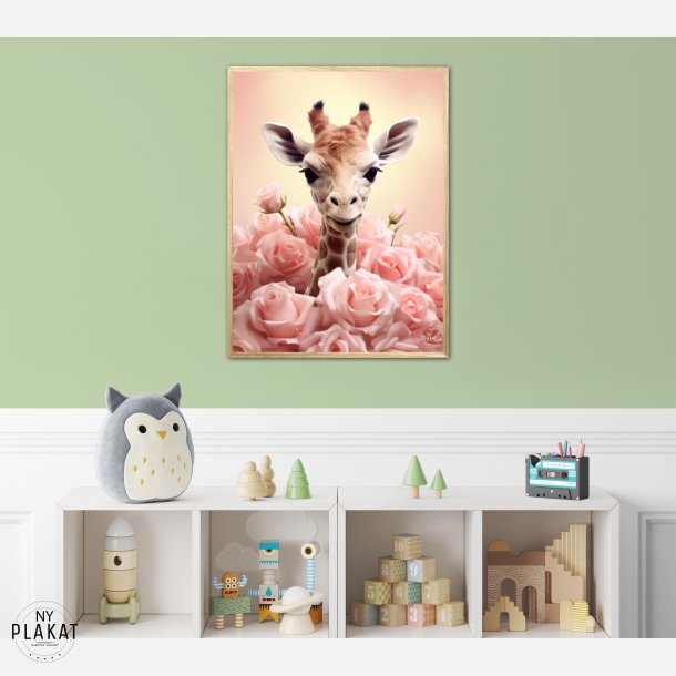 Giraffens Pinkfulde Eventyr - Giraf Plakat 32