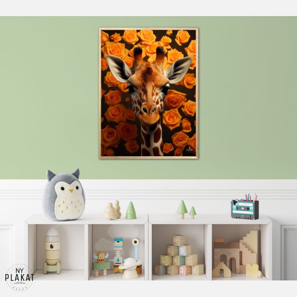 Orange Rosernes Giraf - Giraf Plakat 19