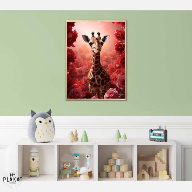 Giraffens Rde Rosesymfoni - Giraf Plakat 16