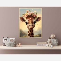 Giraffens Blomsterdrm - Giraf Plakat 10