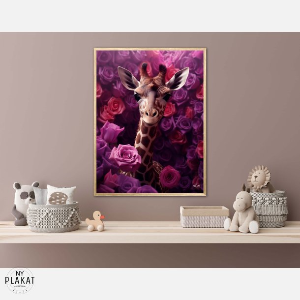 Giraffens Lilla Rosesymfoni - Giraf Plakat 24