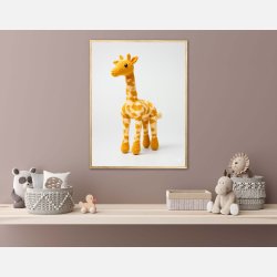 Gul Garn Giraf - Giraf Plakat 11